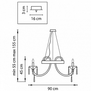Подвесная люстра Lightstar Corno 821060