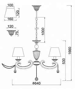 Подвесная люстра Freya Brossard FR2904-PL-05-BZ