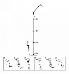 Торшер Globo Tieka 56185-1S