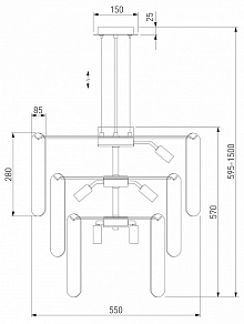 Подвесная люстра Eurosvet Claire 60171 золото