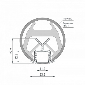 Профиль встраиваемый Arlight KLUS-POR-F-1000 ANOD 019181