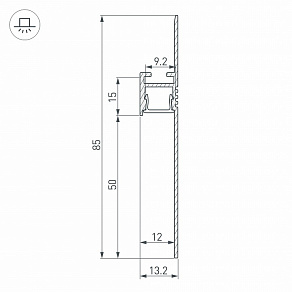 Профиль-держатель накладной Arlight FANTOM 052662