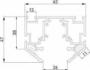Трек встраиваемый Elektrostandard Slim Magnetic a067412