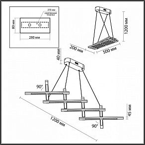 Подвесной светильник Odeon Light Rudy 4366/90L