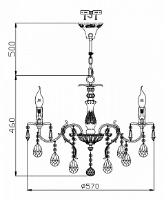 Подвесная люстра Maytoni Elegant 26 ARM338-07-G