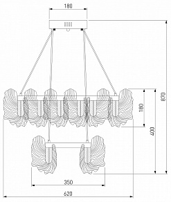 Подвесной светильник Bogate's Farfalla 90374/2