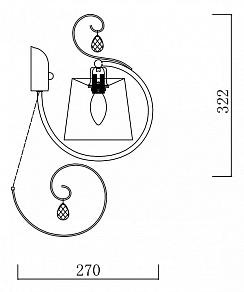 Бра Freya Simone FR2020-WL-01-BG