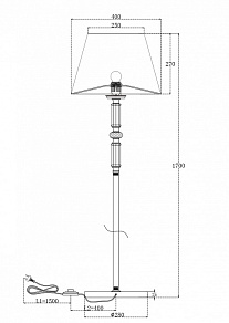 Торшер Maytoni Riverside MOD018FL-01CH