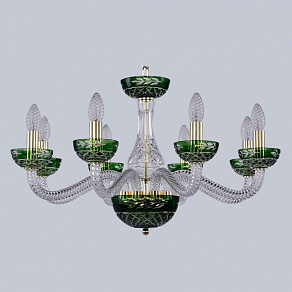 Подвесная люстра Bohemia Ivele Crystal Ivele Crystal 2 1309/8/240 G Cl/Clear-Green/H-1J