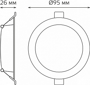 Набор встраиваемых светильников Gauss Elementary Downlight 9100420205