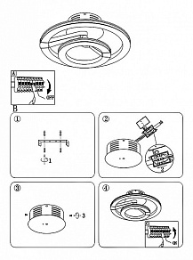 Накладной светильник Globo Aosta 67068D2