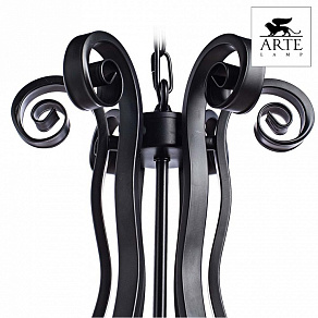 Подвесная люстра Arte Lamp Scroll A7915LM-6BK