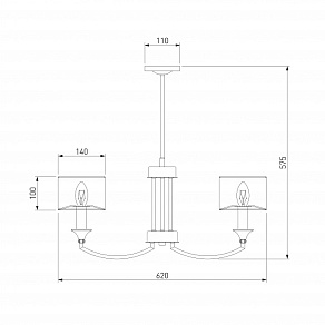 Люстра на штанге Eurosvet Diana 60067/5 хром