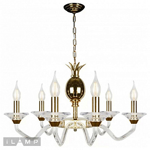 Подвесная люстра iLamp Flo YT2049-6 GD+Cear