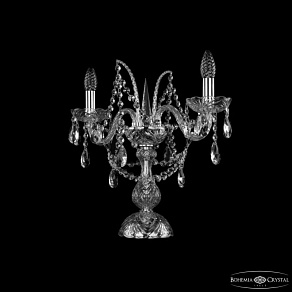 Настольная лампа декоративная Bohemia Ivele Crystal 1411 1411L/2/141-39 Ni