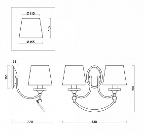 Бра Freya Ariana FR5081WL-02CH