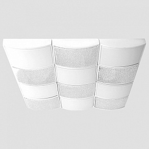 Накладной светильник Ambrella Orbital Crystal Sand FS1520 WH/SD 288W D810*720