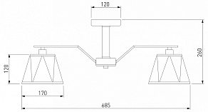 Люстра на штанге Eurosvet Corner 60076/5 хром