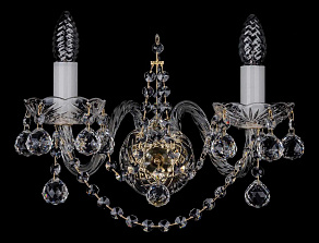 Бра Bohemia Ivele Crystal 1411 1411B/2/195/XL/G/Balls