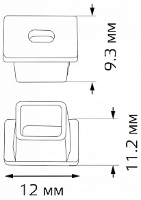 Набор заглушек для профиля с отверстием Gauss  BT483