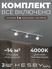 Комплект трековый Hesby Lighting Skylite №13 HSBL_kompl_S013_NI1W4K