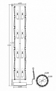 Торшер Maytoni Puntes MOD043FL-08G