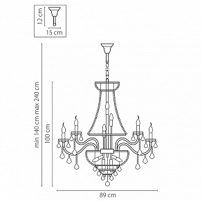 Подвесная люстра Osgona Classic 700294