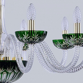 Подвесная люстра Bohemia Ivele Crystal Ivele Crystal 1 1308/10/300 G Cl/Clear-Green/H-1I