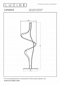 Настольная лампа декоративная Lucide Lambada 52501/19/02