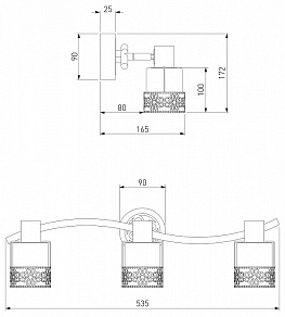 Спот Eurosvet Silvia 20025/3 белый с золотом/ хром