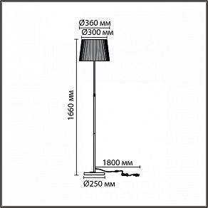 Торшер Lumion MODERNI 8302/1F