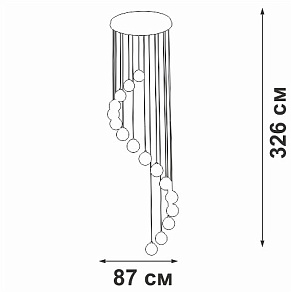Подвесная люстра Vitaluce V2893 V2893-9/16S