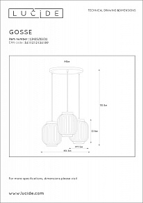 Подвесной светильник Lucide Gosse 13435/03/31