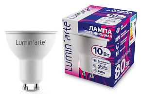 Лампа светодиодная Luminarte  GU10 10Вт 4000K LSTD-PAR16-10W4KGU10