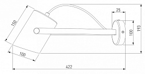 Светильник на штанге Eurosvet Italio 20092/1 черный/античная бронза