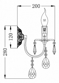 Бра Maytoni Elegant 26 ARM338-01-G