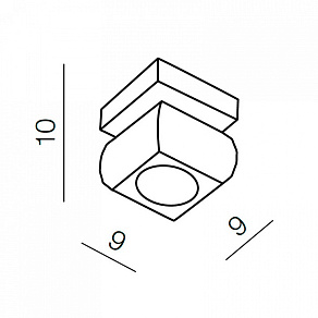 Накладной светильник Azzardo Rubic 1 top AZ0489