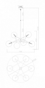 Люстра на штанге Freya Bumble FR5144PL-06W