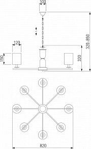 Подвесная люстра Eurosvet Caprera a063860