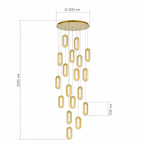 Подвесная люстра ST-Luce Allungo SL6506.203.18
