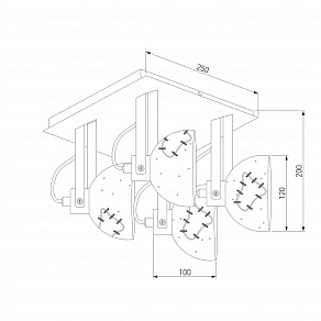 Спот Eurosvet Grunge 20069/4 черный