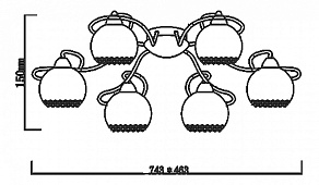 Потолочная люстра Maytoni Spazio MOD500-06-N