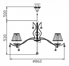 Подвесная люстра Maytoni Selena ARM700-08-G