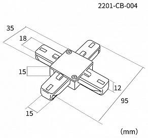 Соединитель X-образный для треков Favourite Practica 2201-CB-004