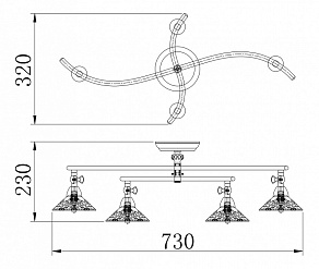 Люстра на штанге Maytoni Spot 2 ECO002-04-R