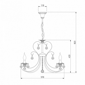 Подвесная люстра Eurosvet Alda 3305/5