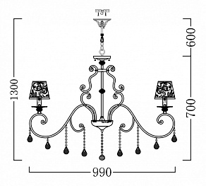 Подвесная люстра Maytoni Elegant 44 ARM241-10-G