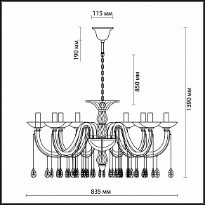 Подвесная люстра Odeon Light Alvada 2911/8