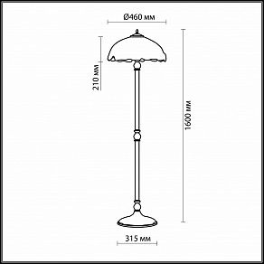 Торшер Odeon Light Garden 2525/2F