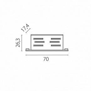 Токопровод центральный Lightstar Quattro/DALI 503107-R-DALI